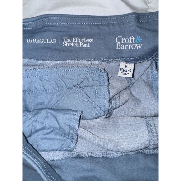 Croft & Barrow Womens Effortless Stretch Pants Blue Size 16 Regular - Picture 3 of 7